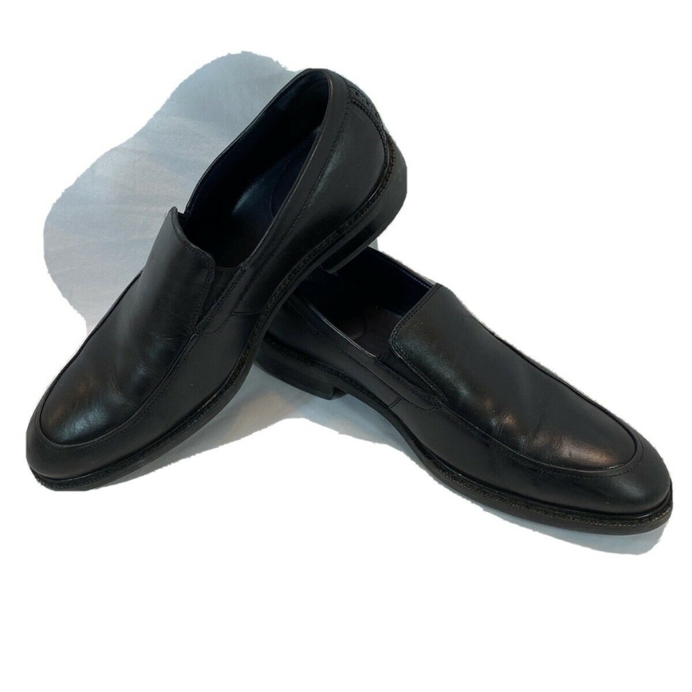 Mens Cole Haan 9.5 Black Leather Slip On Shoes